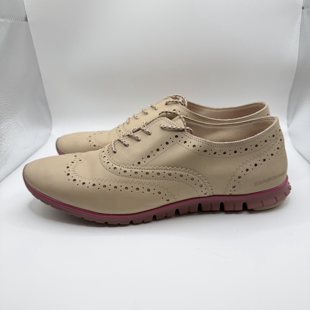 Cole Haan Zerogrand Oxford Wingtip Women's Beige Shoes Size 10 B W24576